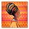 Designart - Portrait of African American Woman With Turban I - Modern Canvas Wall Art Print